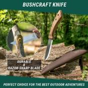 Couteau Bushcraft BSH1 Dune Carbon