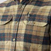 Chemise Singi Heavy Flannel Shirt - Autumn Leaf/Dark Navy